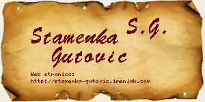 Stamenka Gutović vizit kartica